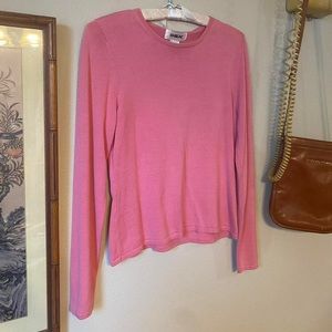 Long Sleeve Silk Pink Top